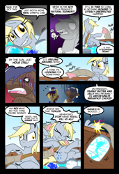 Size: 1024x1497 | Tagged: safe, artist:kazziepones, artist:zaron, derpy hooves, oc, pegasus, pony, comic:lonely hooves, female, mare