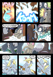 Size: 1024x1497 | Tagged: safe, artist:kazziepones, artist:zaron, derpy hooves, elephant, pegasus, pony, comic:lonely hooves, female, mare