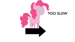 Size: 1920x1080 | Tagged: safe, pinkie pie, earth pony, pony, arrow, gotta go fast, pointy ponies, smiling, solo