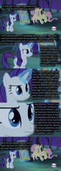 Size: 640x1800 | Tagged: safe, fluttershy, rarity, pony, unicorn, bats!, comic, flutterbat, inner thoughts, tenso, text