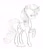 Size: 1445x1672 | Tagged: safe, artist:bloomywind, rarity, pony, unicorn, monochrome, solo, traditional art