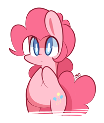 Size: 610x725 | Tagged: safe, artist:php56, pinkie pie, earth pony, pony, :<, bipedal, chibi, cute, diapinkes, female, mare, simple background, solo, white background