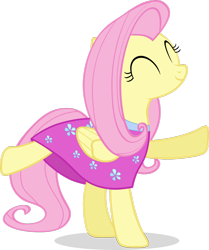 Size: 1024x1223 | Tagged: safe, artist:liggliluff, fluttershy, pegasus, pony, clothes, dress, simple background, solo, transparent background, vector