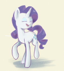 Size: 1000x1100 | Tagged: safe, artist:vividvulpine, rarity, pony, unicorn, female, happy, horn, mare, purple mane, solo, white coat