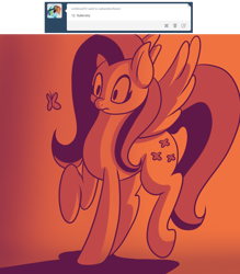 Size: 1280x1463 | Tagged: safe, artist:askamberfawn, fluttershy, pegasus, pony, ask, limited palette, solo, tumblr