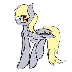 Size: 1024x1024 | Tagged: safe, artist:fizzy2014, derpy hooves, pegasus, pony, colored sketch, female, mare, simple background, sketch, solo, transparent background