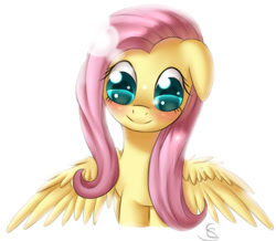 Size: 1000x873 | Tagged: safe, artist:divlight, fluttershy, pegasus, pony, female, mare, pink mane, solo, yellow coat