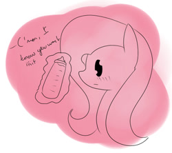 Size: 540x480 | Tagged: safe, artist:lazyguy, fluttershy, pegasus, pony, blushing, bottle, milk, solo