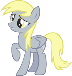 Size: 2703x2826 | Tagged: safe, artist:greseres, derpy hooves, pegasus, pony, the last roundup, female, mare, raised hoof, simple background, solo, transparent background, vector