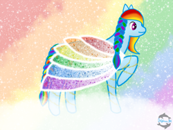 Size: 4000x3000 | Tagged: safe, artist:delphina34, derpibooru import, rainbow dash, pegasus, pony, clothes, dress, female, gradient background, signature, solo