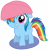 Size: 6000x6089 | Tagged: safe, artist:chubble-munch, derpibooru import, rainbow dash, pegasus, pony, absurd resolution, cute, daaaaaaaaaaaw, dashabetes, filly, filly rainbow dash, simple background, smiling, solo, tongue out, towel, towel on head, transparent background, vector