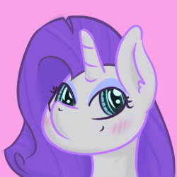 Size: 350x350 | Tagged: safe, artist:liracrown, rarity, pony, unicorn, bust, portrait, solo