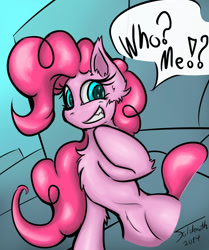 Size: 950x1137 | Tagged: safe, artist:foldeath, pinkie pie, earth pony, pony, grin, smiling, solo