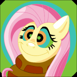 Size: 400x400 | Tagged: safe, artist:kaalover, fluttershy, pegasus, pony, snake, animated, coils, crossover, imminent vore, jungle book, kaa, mind control, peril