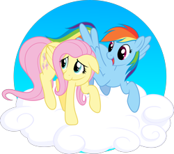 Size: 5000x4410 | Tagged: safe, artist:vulthuryol00, derpibooru import, fluttershy, rainbow dash, pegasus, pony, absurd resolution, simple background, transparent background, vector