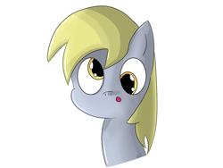 Size: 4032x3024 | Tagged: safe, artist:mranthony2, derpy hooves, pegasus, pony, :o, bust, cute, female, looking at you, mare, open mouth, portrait, simple background, solo