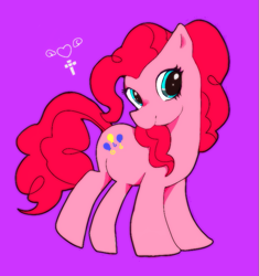 Size: 707x751 | Tagged: safe, artist:ranntyux52, pinkie pie, earth pony, pony, female, mare, pink coat, pink mane, pixiv, solo