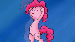 Size: 3840x2160 | Tagged: safe, artist:katsu, pinkie pie, earth pony, pony, bipedal, solo