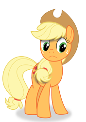 Size: 744x1052 | Tagged: safe, artist:longct18, applejack, earth pony, pony, female, mare, not sure if want, solo