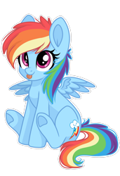Size: 2048x3000 | Tagged: dead source, safe, artist:cinnamontee, derpibooru import, rainbow dash, pegasus, pony, :p, backwards cutie mark, chibi, cute, dashabetes, hnnng, silly, simple background, tongue out, transparent background, underhoof