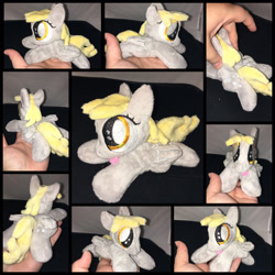 Size: 1600x1600 | Tagged: safe, artist:rubiowolf, derpy hooves, human, beanie (plushie), hand, handmade, irl, irl human, photo, plushie, solo, watermark