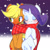 Size: 520x520 | Tagged: safe, artist:30clock, applejack, rarity, earth pony, pony, unicorn, blushing, clothes, cute, female, inside, lesbian, rarijack, scarf, shared clothing, shared scarf, shipping, snow, snowfall