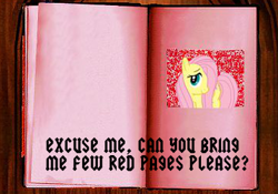 Size: 358x250 | Tagged: safe, fluttershy, pegasus, pony, crossover, female, mare, myst, solo