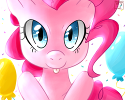 Size: 500x400 | Tagged: safe, artist:chaoshog, pinkie pie, earth pony, pony, female, mare, simple background, solo, white background