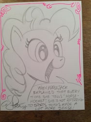 Size: 852x1136 | Tagged: safe, artist:andypriceart, pinkie pie, earth pony, pony, andy you magnificent bastard, solo, traditional art