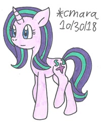 Size: 650x816 | Tagged: safe, artist:cmara, starlight glimmer, pony, unicorn, pencil drawing, solo, traditional art