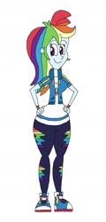 Size: 1145x2393 | Tagged: safe, artist:hunterxcolleen, derpibooru import, rainbow dash, human, better together, equestria girls, converse, humanized, shoes, sneakers, solo