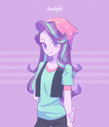 Size: 1200x1400 | Tagged: safe, artist:kkmrarar, starlight glimmer, equestria girls, clothes, female, hat, looking at you, shirt, solo, vest