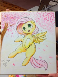 Size: 1024x1365 | Tagged: safe, artist:kmart0614, fluttershy, pegasus, pony, female, mare, solo, traditional art