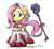 Size: 589x540 | Tagged: safe, artist:nun2artzy, fluttershy, pegasus, pony, clothes, crossover, final fantasy, hood, prehensile tail, robe, simple background, solo, tail hold, white mage