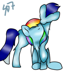 Size: 623x681 | Tagged: safe, artist:sdwing7, derpibooru import, rainbow dash, soarin', pegasus, pony, female, male, nuzzling, shipping, soarindash, straight