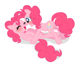 Size: 1000x822 | Tagged: safe, artist:momo, pinkie pie, earth pony, pony, clone, female, mare, pink coat, pink mane, self ponidox