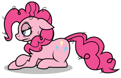 Size: 1400x900 | Tagged: safe, artist:jordo76, pinkie pie, earth pony, pony, messy hair, messy mane, prone, solo, tired