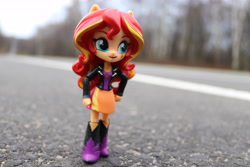 Size: 6000x4000 | Tagged: safe, artist:artofmagicpoland, sunset shimmer, equestria girls, doll, equestria girls minis, solo, toy, walking