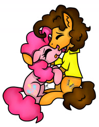 Size: 1400x1800 | Tagged: safe, artist:kikirdcz, cheese sandwich, pinkie pie, earth pony, pony, cheesepie, female, male, shipping, straight