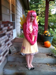 Size: 716x960 | Tagged: safe, artist:topherella, fluttershy, human, cosplay, irl, irl human, photo, solo