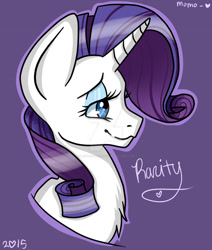 Size: 1024x1205 | Tagged: safe, artist:momo-muddycakes, rarity, pony, unicorn, female, horn, mare, solo, white coat