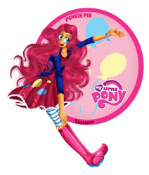 Size: 3562x4210 | Tagged: safe, artist:zaameen, pinkie pie, human, clothes, humanized, socks, solo, striped socks