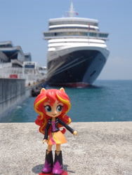 Size: 3456x4608 | Tagged: safe, sunset shimmer, equestria girls, cruise ship, doll, equestria girls minis, singapore, toy