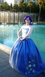 Size: 582x1000 | Tagged: safe, artist:sadwonderland, derpibooru import, twilight sparkle, human, clothes, cosplay, dress, gala dress, irl, irl human, photo, san diego comic con, solo