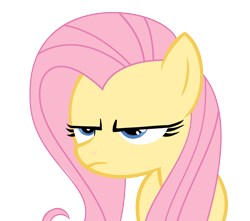 Size: 6065x5367 | Tagged: safe, artist:slb94, part of a set, fluttershy, pegasus, pony, absurd resolution, frown, simple background, solo, transparent background, unamused, vector, wrong eye color