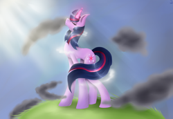 Size: 1024x706 | Tagged: safe, artist:lairai, derpibooru import, twilight sparkle, magic, solo