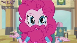 Size: 1136x640 | Tagged: safe, pinkie pie, equestria girls, rainbow rocks, beard, solo