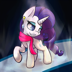 Size: 1500x1500 | Tagged: safe, artist:whazzam95, rarity, pony, unicorn, female, horn, mare, solo, white coat