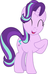 Size: 6391x9846 | Tagged: safe, artist:sinkbon, starlight glimmer, pony, unicorn, .svg available, absurd resolution, cute, female, glimmerbetes, mare, open mouth, raised hoof, vector