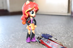 Size: 6000x4000 | Tagged: safe, artist:artofmagicpoland, sunset shimmer, equestria girls, doll, equestria girls minis, key, looking down, solo, toy